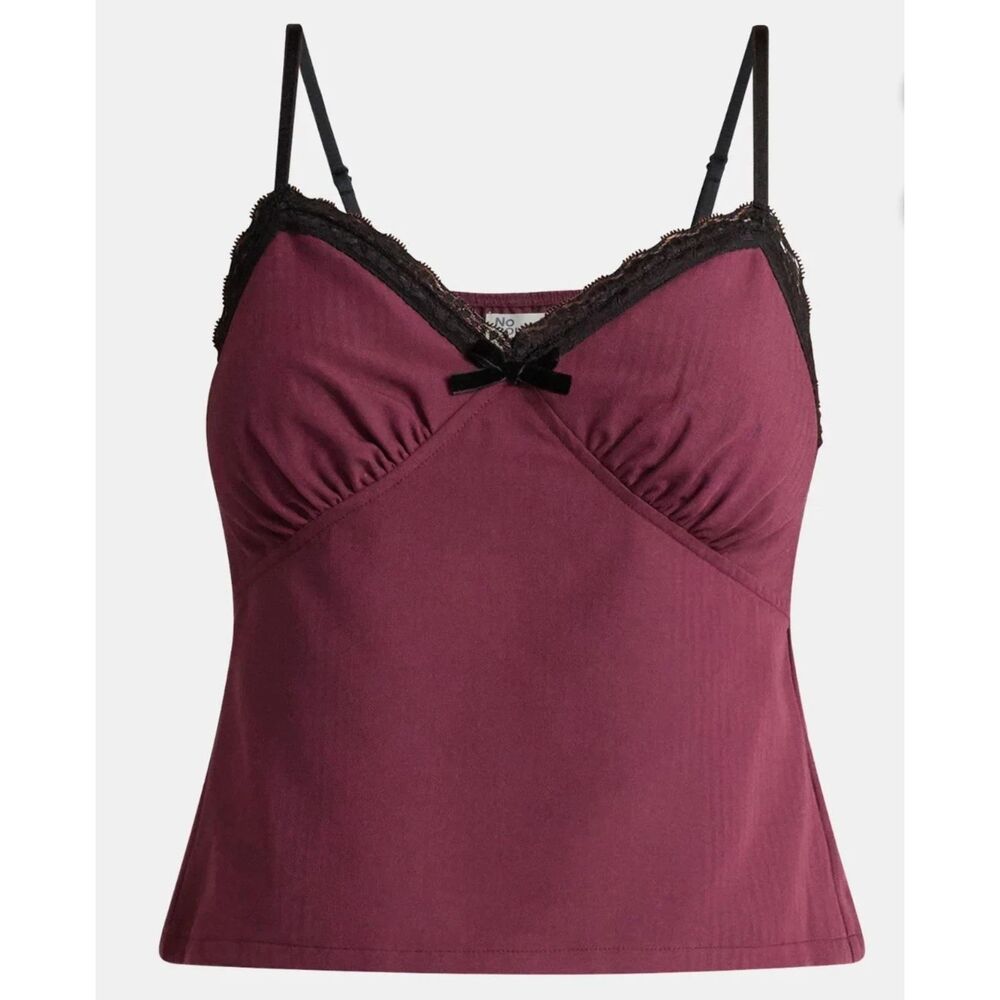 NWT No Boundaries Women's Dark Cherry Sweetheart Semi Cropped Tank Size M (8-10)